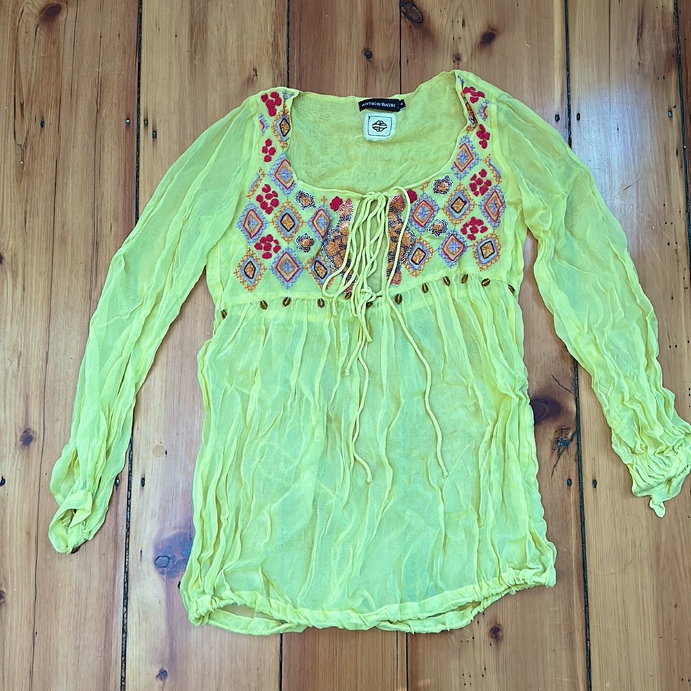 Antik Batick beaded embroidered tunic